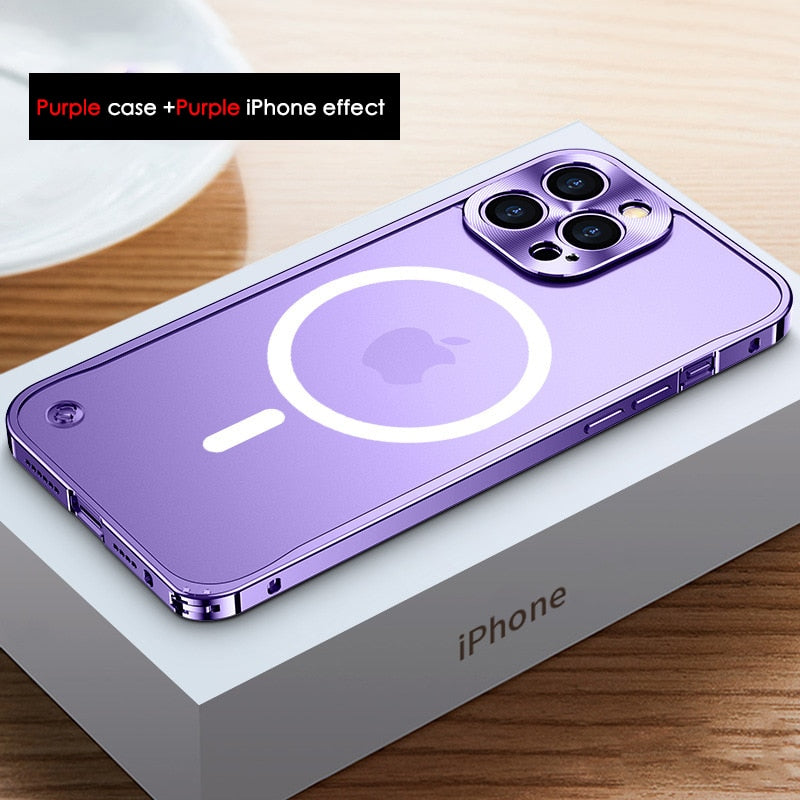 Metal Magnetic Phone Case For iPhone
