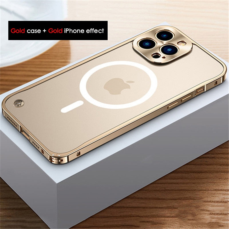 Metal Magnetic Phone Case For iPhone