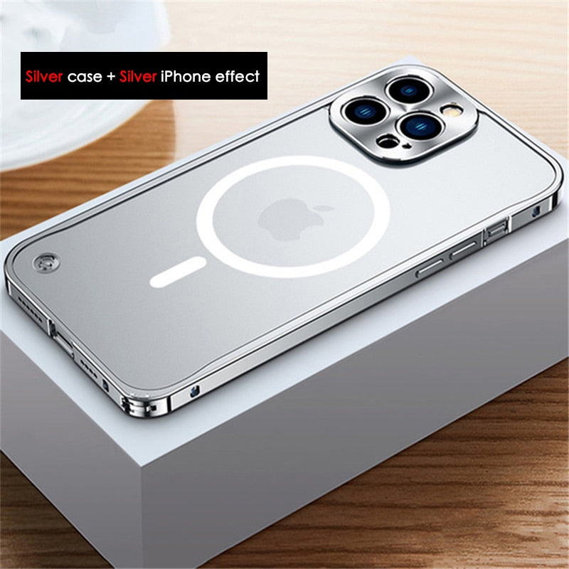 Metal Magnetic Phone Case For iPhone