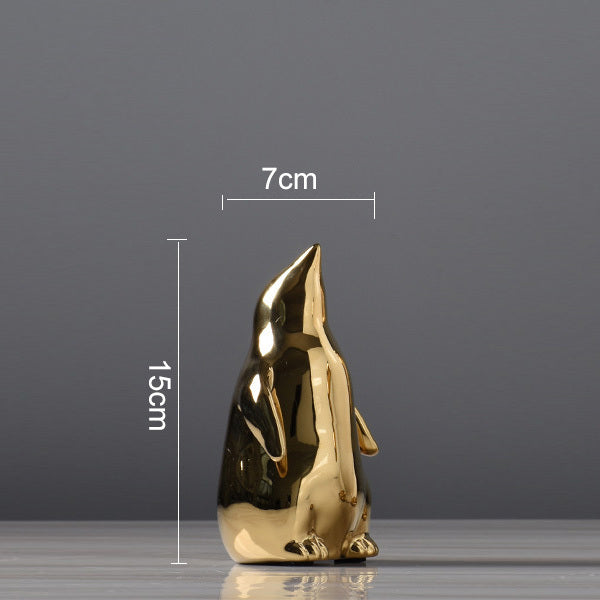 Nordic Golden Ceramics Penguin Crafts