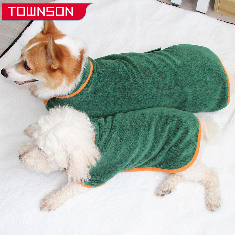 Soft Adjustable Dog Bathrobe Towel