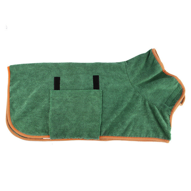 Soft Adjustable Dog Bathrobe Towel