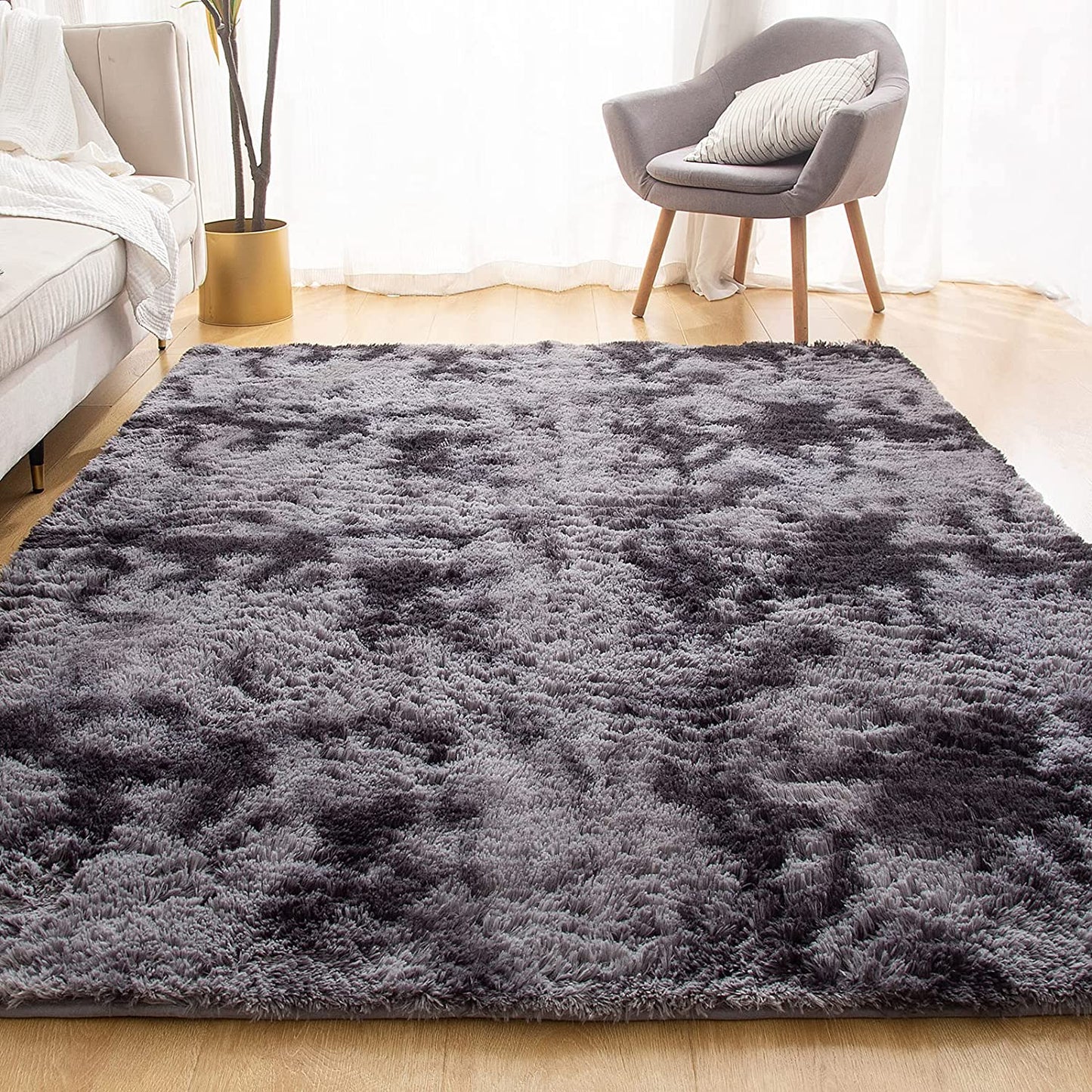 Soft Shaggy Plush Carpets Living Room Mat