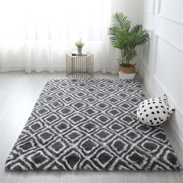 Soft Shaggy Plush Carpets Living Room Mat