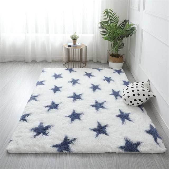 Soft Shaggy Plush Carpets Living Room Mat
