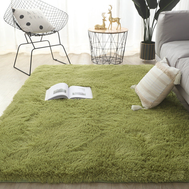 Soft Shaggy Plush Carpets Living Room Mat