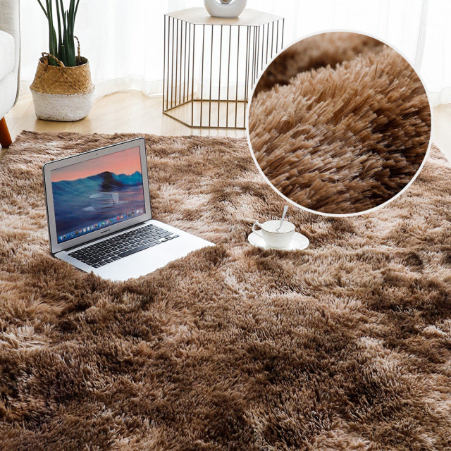 Soft Shaggy Plush Carpets Living Room Mat