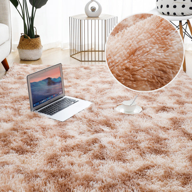 Soft Shaggy Plush Carpets Living Room Mat