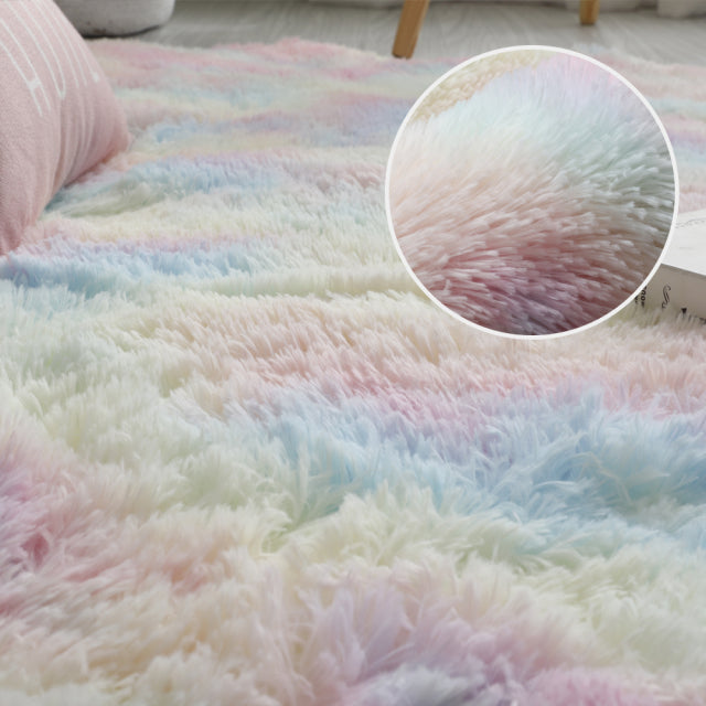 Soft Shaggy Plush Carpets Living Room Mat
