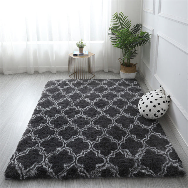 Soft Shaggy Plush Carpets Living Room Mat