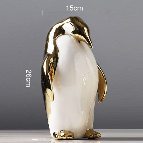 Nordic Golden Ceramics Penguin Crafts