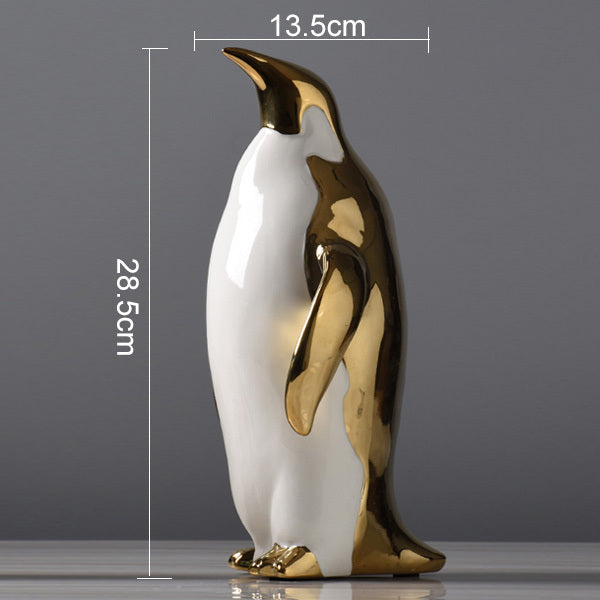 Nordic Golden Ceramics Penguin Crafts